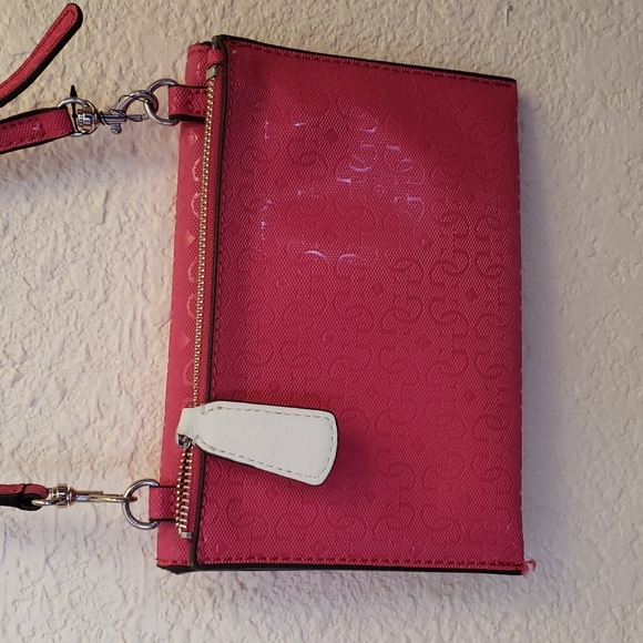 Guess Bags Hot Pink Guess Envelope Clutch With Strap Poshmark